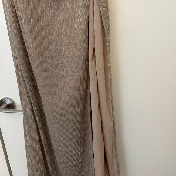 Superdown Hailee High Slit Maxi Dress in Champagne - XS - Picture 6 of 12